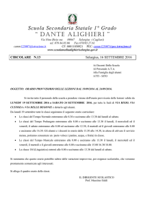 “ DANTE ALIGHIERI ” - Scuola Dante Alighieri Selargius