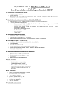 Programma statistica 2009-2010