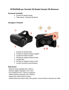 ISTRUZIONI per Occhiali 3D Realtà Virtuale VR
