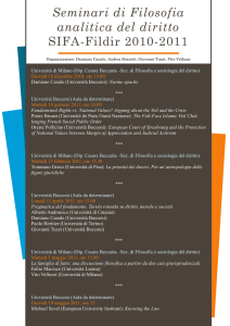 Seminari di Filosofia analitica del diritto SIFA-Fildir 2010-2011