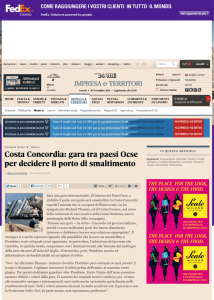 Costa Concordia: gara tra paesi Ocse per decidere il porto di