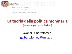 La teoria della politica monetaria (fazioni)