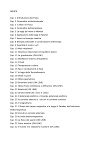 INDICE Cap. 1 Introduzione alla Fisica Cap. 2 Cinematica