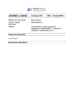 AVVISO n.10443 - Borsa Italiana