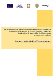 Report Azioni di Affiancamento - Focus tematici
