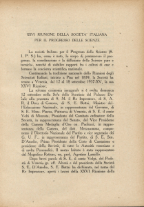 ~La società ltaliaM per il Progresso delle Scienze (S. l. P. S.) ha