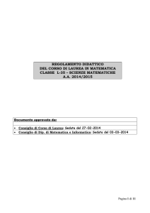 L Matematica Regolamento 14 15 - Universita` degli Studi di Messina