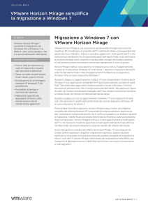 Migrazione a Windows 7 con VMware Horizon Mirage VMware