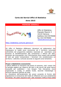 Carta dei Servizi Uffici di Statistica Anno 2015 Uffici di Statistica