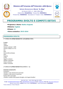 programma svolto e compiti estivi - Istituto Comprensivo Statale "A