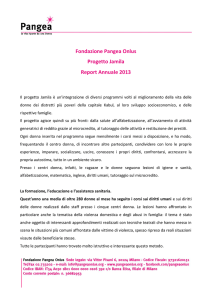 Fondazione Pangea Onlus Progetto Jamila Report Annuale 2013