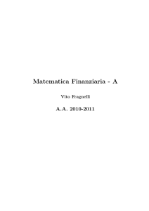 Matematica Finanziaria - Gestione delle Pagine Web Personali