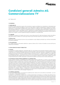 Condizioni generali Admeira AG per la commercializzazione TV