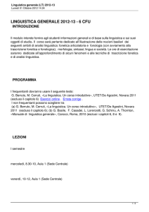 Linguistica generale (LT) 2012-13