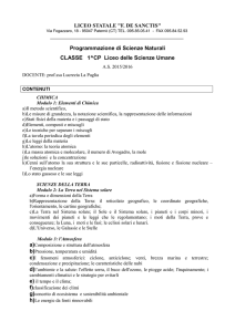 Programmazione di Scienze Naturali CLASSE 1^CP