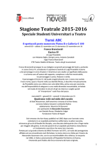 Bozza Stagione Teatrale 2015/2016