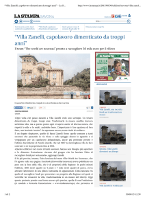 Villa Zanelli, capolavoro dimenticato da troppi anni