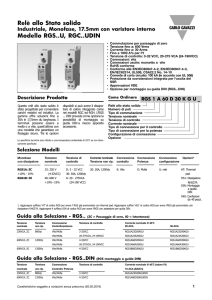 Relè allo Stato solido Modello RGS..U, RGC..UDIN