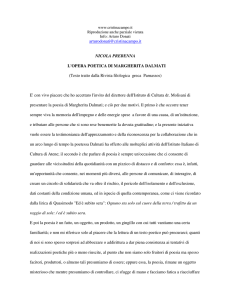 L`opera Poetica di Margherita Dalmati di Nicola