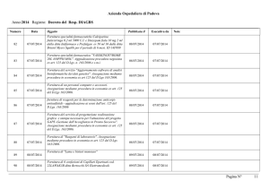 Decreti DIBS 2° sem 2014 - Azienda Ospedaliera di Padova