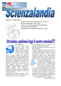 scuola sarca giornalino scientifico classi terze 2010