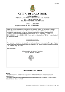 CITTA` DI GALATONE Provincia di Lecce