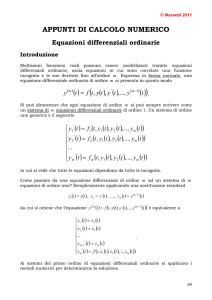 Equazioni differenziali ordinarie | Calcolo numerico