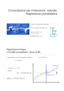 Computazione per l`interazione naturale: Regressione