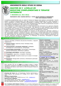 La locandina in pdf - Società Italiana di Omeopatia e Medicina