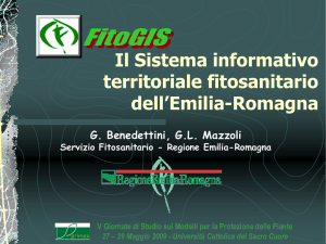 Il Sistema informativo territoriale fitosanitario dell`Emilia