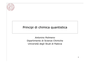 Principi di chimica quantistica - Dipartimento di Scienze Chimiche