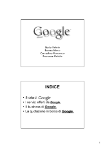 Il caso Google-slide - facolta` di economia