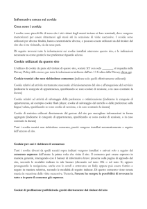 Modello di informativa estesa per i cookies (cookie policy)