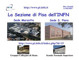 La Sezione di Pisa dell`INFN