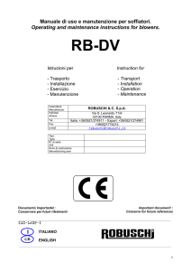 I Manuale di uso e manutenzione per soffiatori. Operating and