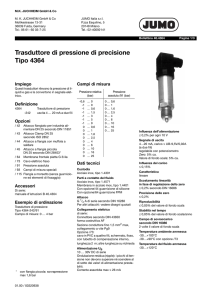 Trasduttore di pressione di precisione Tipo 4364