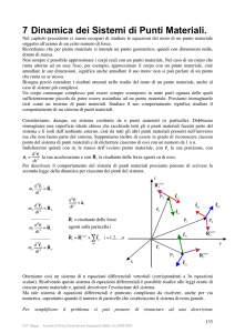 7 Dinamica dei Sistemi di Punti Materiali.