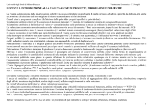 lezione 1. introduzione alla valutazione di progetti, programmi e