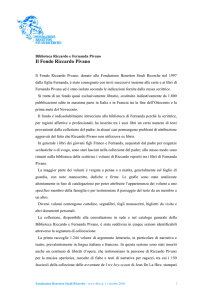 Il Fondo Riccardo Pivano - Fondazione Benetton Studi Ricerche
