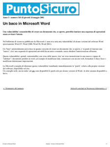 Stampa - Un baco in Microsoft Word