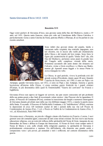 Santa Giovanna d`Arco 1412 -1431