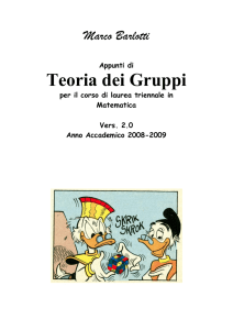 appunti di “Teoria dei Gruppi”