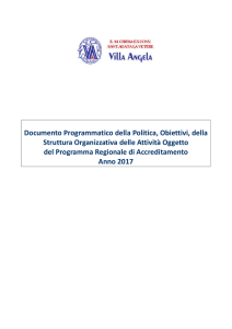 Documento Programmatico della Politica, Obiettivi, della Struttura