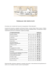 verbale dei risultati - Comune di Monte San Savino