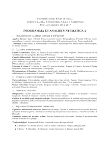 Programma del corso - Università degli Studi di Parma