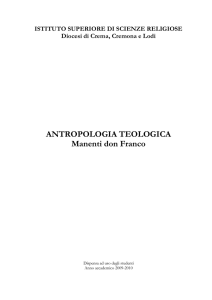 ANTROPOLOGIA TEOLOGICA Manenti don Franco