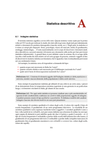 Statistica descrittiva A