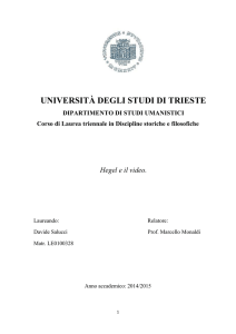 UNIVERSITÀ DEGLI STUDI DI TRIESTE