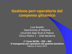 Luca Busetto, Padova Gestione peri-operatoria del