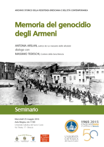 Memoria del genocidio degli Armeni - Centri di Ricerca